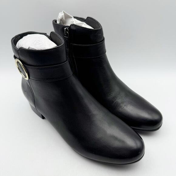 Trotters Womens Melody Ankle Booties US 10.5 NARROW Black Leather NIB - Picture 7 of 14